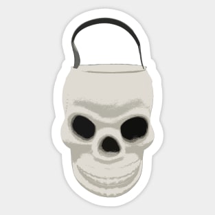 Halloween Skull Bucket Sticker